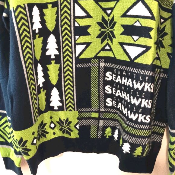 Seattle Seahawks Ugly Christmas Sweater NFL Team Apparel Holiday Jumper  XL - Picture 3 of 13